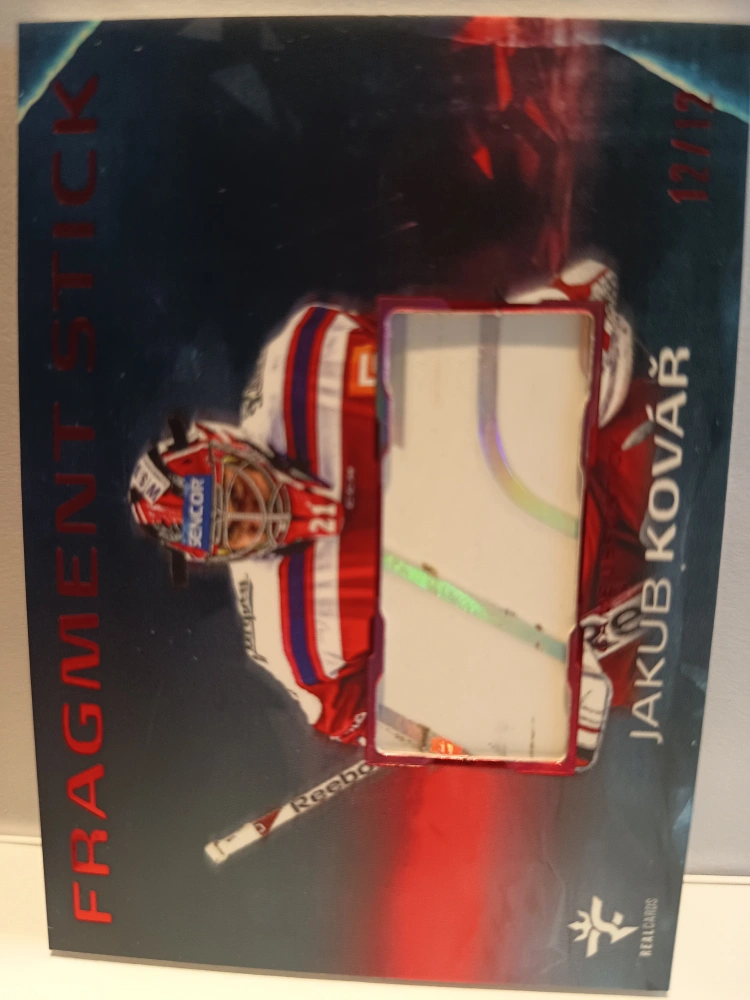 Jakub Kovář Fragment stick red 12/12 25/26 Series 1 Collectors box Real cards