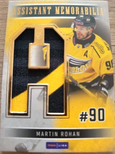 Martin Rohan Assistant memorabilia 8/15 Sokolov 25/26