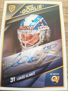 Lukáš Klimeš Team goalie signature 07/25 Zlín 25/26