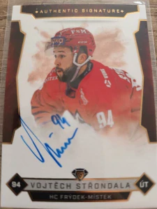 Vojtěch Střondala authentic signature 12/25 frýdek 25/26 1. série