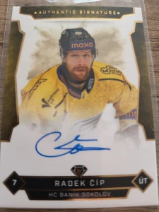 Radek Číp authentic signature 17/25 Sokolov 25/26 1. série