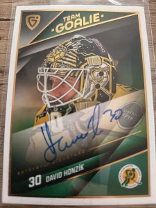 David Honzík Goalie signature 16/25 Vsetín 25/26 1. série