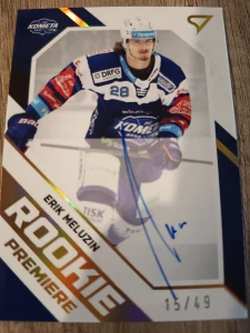 Erik Meluzín Rookie Premiere Auto 15/49 Kometa Sportzoo 21/22