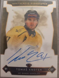 Tomáš Knotek authentic signature 16/25 Sokolov 25/26 1. série