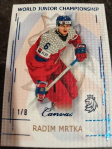 Radim Mrtka Canvas Blue 1/8 25/26 Series 1 Collectors box Real cards