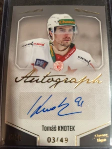Tomáš Knotek Autograph 03/49 Slavie 22/23 1. série