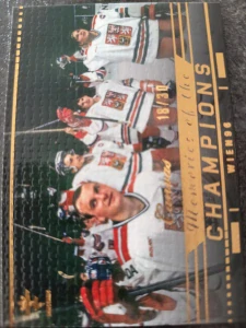 Reichel, Sýkora, Procházka a Neckář Champions Wien 96 Gold 18/30 25/26 Series 1 Collectors box Real cards