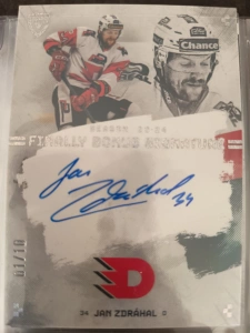 Jan Zdráhal Bonus signature 01/10 Pardubice Finally season Goal cards