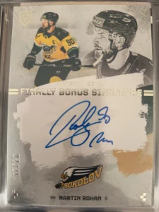 Martin Rohan Bonus signature 17/20 Sokolov Finally season Goal cards