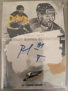 Tomáš Rohan Bonus signature 08/10 Sokolov Finally season Goal cards