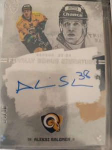 Aleksi Salonen Bonus signature 04/10 Zlín Finally season Goal cards