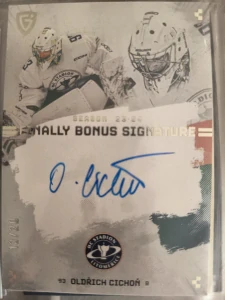 Oldřich Cichoň Bonus signature 13/20 Litoměřice Finally season Goal cards