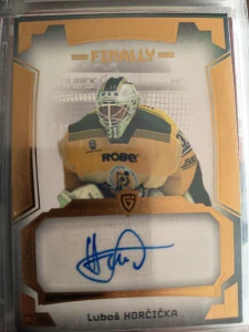 Luboš Horčička Autograph 04/20 Vsetín Finally season Goal cards