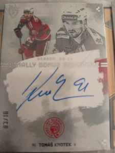 Tomáš Knotek Bonus signature 03/10 Slavie Finally season Goal cards