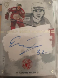 Edgars Kulda Bonus signature 13/20 Slavie Finally season Goal cards