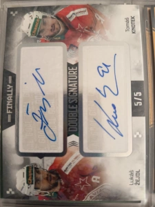 Lukáš Žejdl Tomáš Knotek Double signature 5/5 Slavie Finally season Goal cards