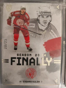 Edgars Kulda Bonus paralell 20/25 Slavie Finally season Goal cards