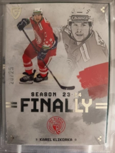 Karel Klikorka Bonus paralell 20/25 Slavie Finally season Goal cards