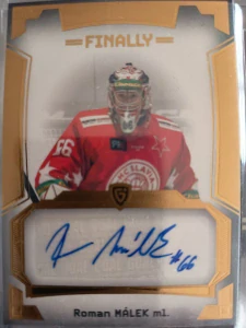 Roman Málek ml. Autograph 18/20 Slavie Finally season Goal cards