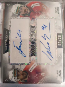 Lukáš Žejdl Tomáš Knotek Double signature 04/20 Slavie Finally season Goal cards
