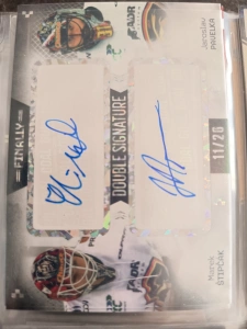Marek Štipčák Jaroslav Pavelka Double signature 11/20 Prostějov Finally season Goal cards