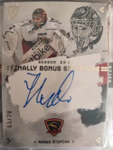 Marek Štipčák Bonus signature 05/20 Prostějov Finally season Goal cards