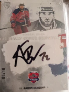 Aaron Berisha Bonus signature 06/10 Poruba Finally season Goal cards