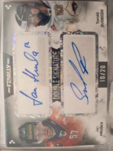 Jan Hruška Tomáš Svoboda Double signature 10/20 Znojmo Finally season Goal cards