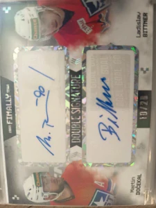 Martin Dočekal Ladislav Bittner Double signature 10/20 Třebíč Finally season Goal cards