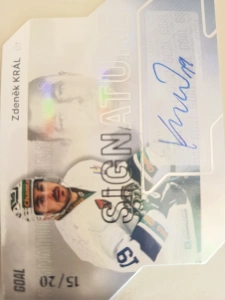 Zdeněk Král signature silver 15/20 Kolín 23/24 2. série Goal cards
