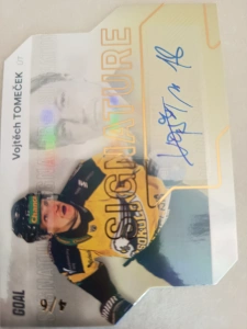 Vojtěch Tomeček signature gold 4/6 Sokolov 23/24 2. série Goal cards