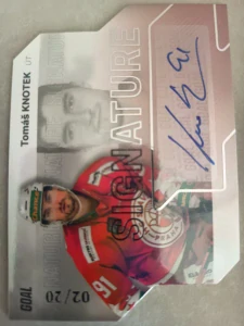 Tomáš Knotek signature silver 02/20 Slavie 23/24 2. série Goal cards
