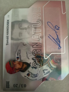 Tomáš Hanousek signature silver 03/20 Prostějov 23/24 2. série Goal cards