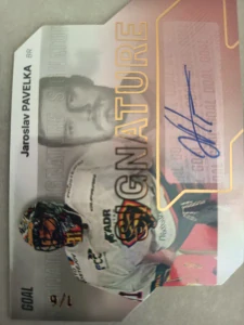 Jaroslav Pavelka signature gold 1/6 Prostějov 23/24 2. série Goal cards