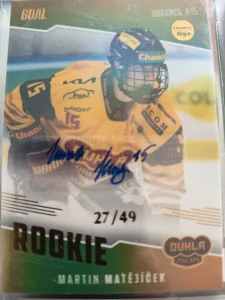 Martin Matějíček Rookie signature 27/49 Jihlava 22/23 2. série