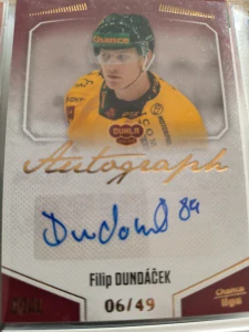 Filip Dundáček autograph 06/49 Jihlava 22/23 1. série
