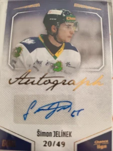 Šimon Jelínek autograph 20/49 Šumperk 22/23 2. série
