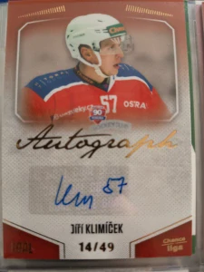 Jiří Klimíček autograph 14/49 Poruba 22/23 2. série