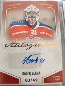 Ondřej Bláha autograph 03/49 Poruba 22/23 1. série