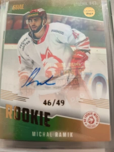 Michal Ramik Rookie signature 46/49 Frýdek 22/23 2. série