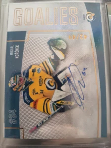 Michal Kořének Goalies signature 42/49 Zlín 22/23 2. série