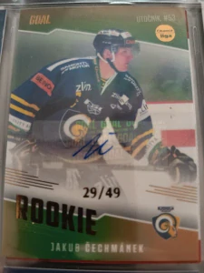 Jakub Čechmánek Rookie signature 29/49 Zlín 22/23 2. série