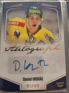 Daniel Indrák autograph 01/49 Přerov 22/23 1. série