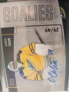 Oldřich Cichoň Goalies signature 29/49 Sokolov 22/23 2. série