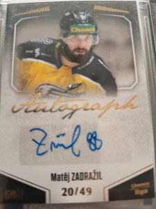 Matěj Zadražil autograph 20/49 Sokolov 22/23 2. série