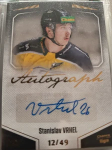 Stanislav Vrhel autograph 12/49 Sokolov 22/23 1. série