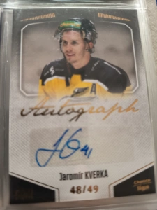 Jaromír Kverka autograph 48/49 Sokolov 22/23 2. série