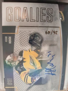 Adam Horák Goalies signature 26/49 Sokolov 22/23 1. série