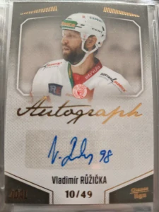 Vladimír Růžička autograph 10/49 Slavie 22/23 2. série