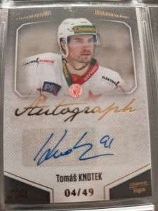 Tomáš Knotek Autograph 04/49 Slavie 22/23 1. série